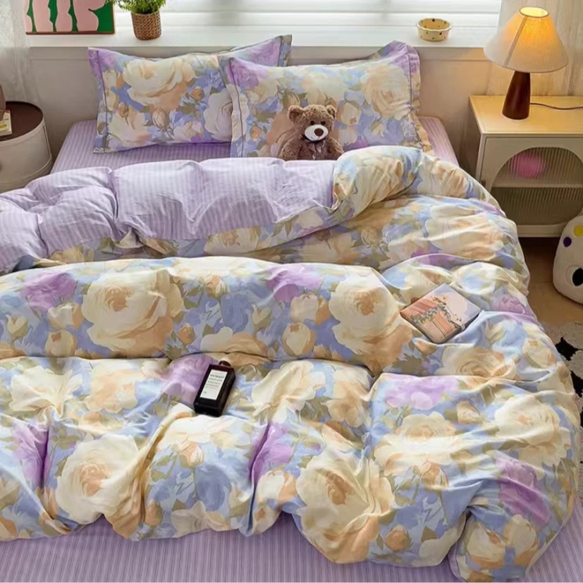 【福利】罗曼蒂克：加厚100棉纯棉喷气印花四件套