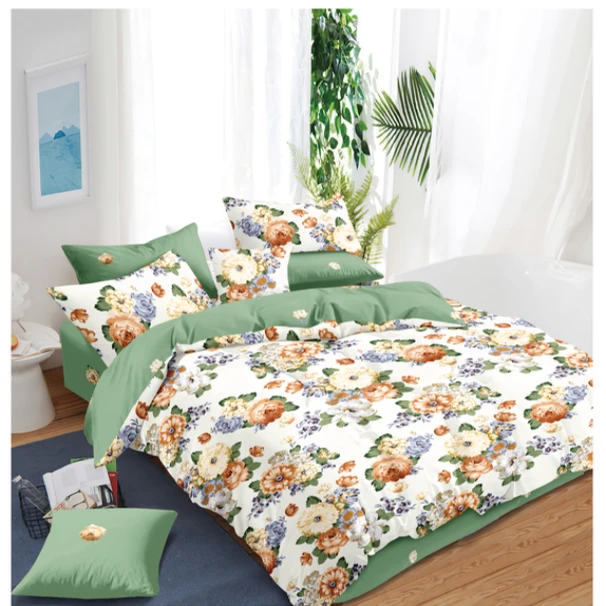 安娜--120支匹马棉全棉100棉斜纹加厚高支高密轻奢印花四件套