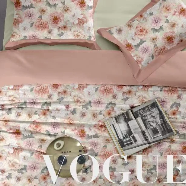 居梦澜轻奢礼盒定制款天锦缎四件套轻奢天丝棉四件套--花朝月夕