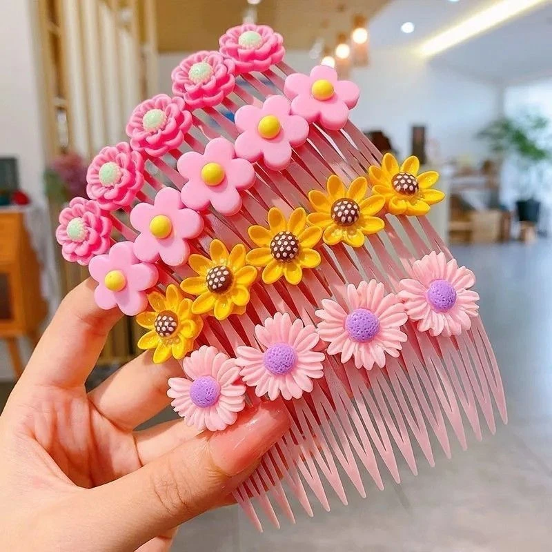 儿童发饰后脑勺碎发神器发梳女童刘海插梳整理发卡网红发夹头饰女