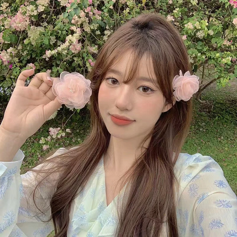 发饰连麦自选气质玫瑰发夹