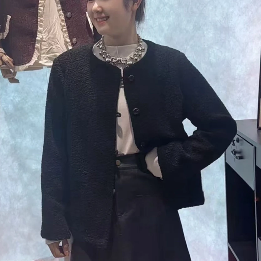 妮妮家8965新款高级感独特别致气质小香风外套