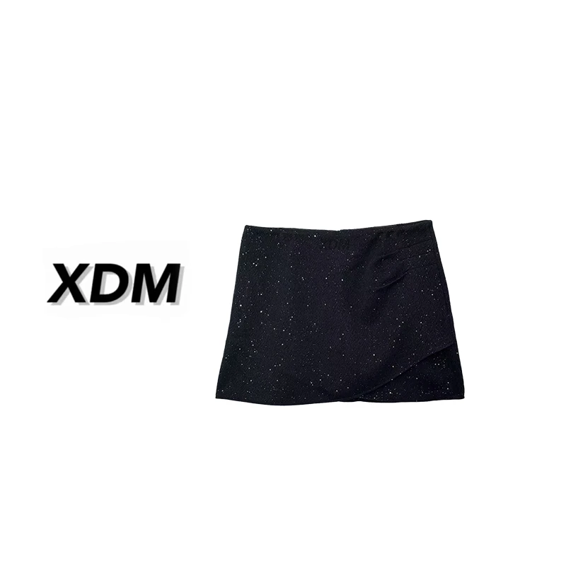 2024大码女装秋冬新款设计感显瘦星空短裙A字裙3057