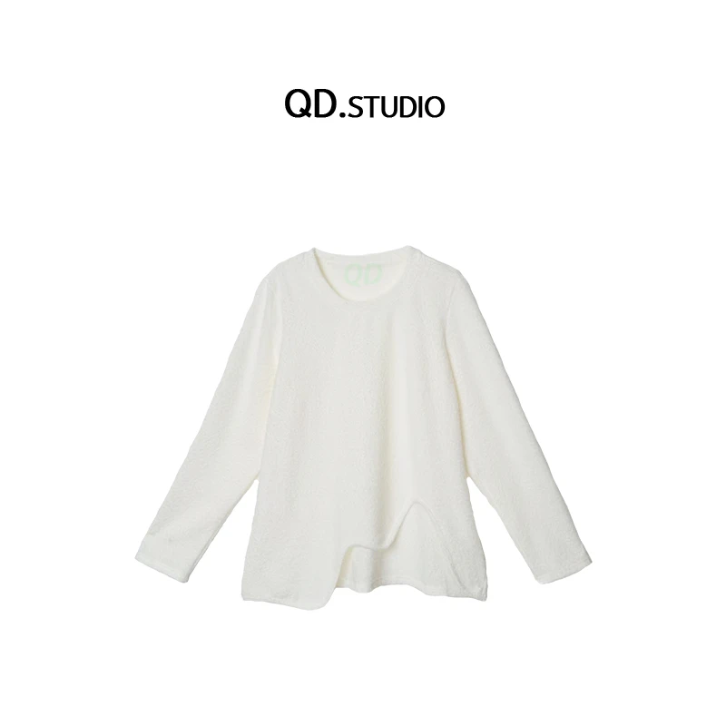 2024大码女装设计感不规则波浪加厚保暖针织毛衣3023