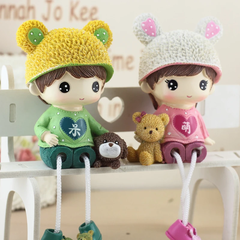 吊脚娃娃摆台装饰品拍照道具网红客厅电视柜树脂创意摆件送女生的