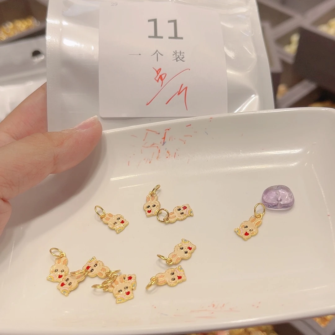 紫晶珠宝半成品银S925镀金镶嵌11
