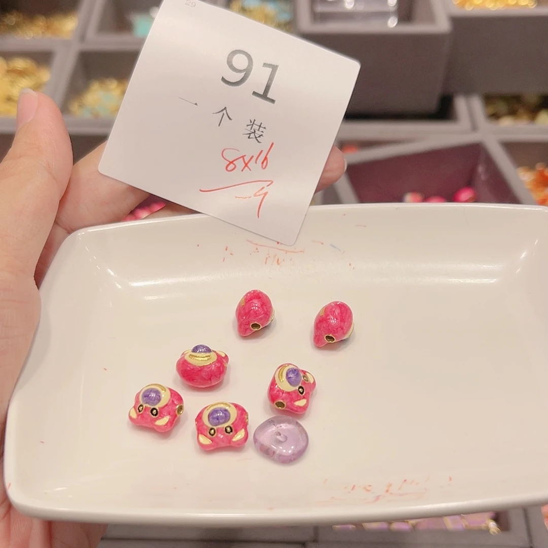 紫晶珠宝半成品银S925镀金镶嵌91