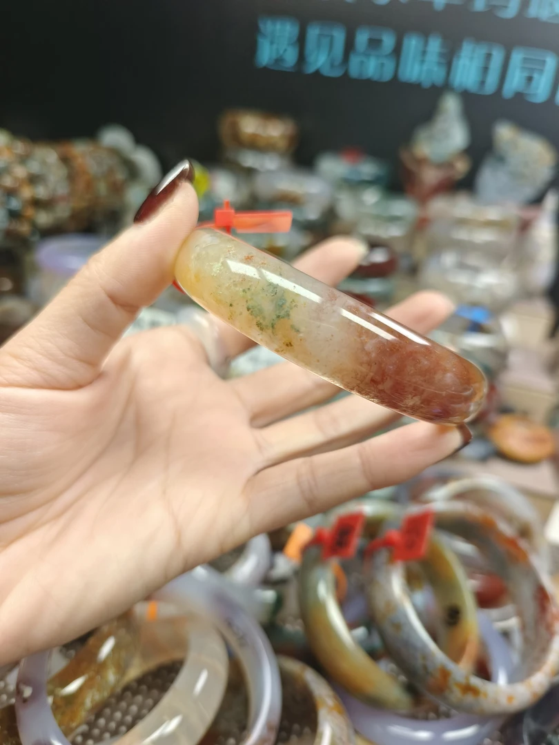 水草玛瑙手镯62口