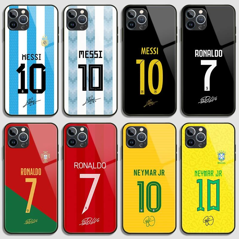 世界杯球衣号手机壳适用苹果15iPhone15梅西15C罗14promax内马尔X