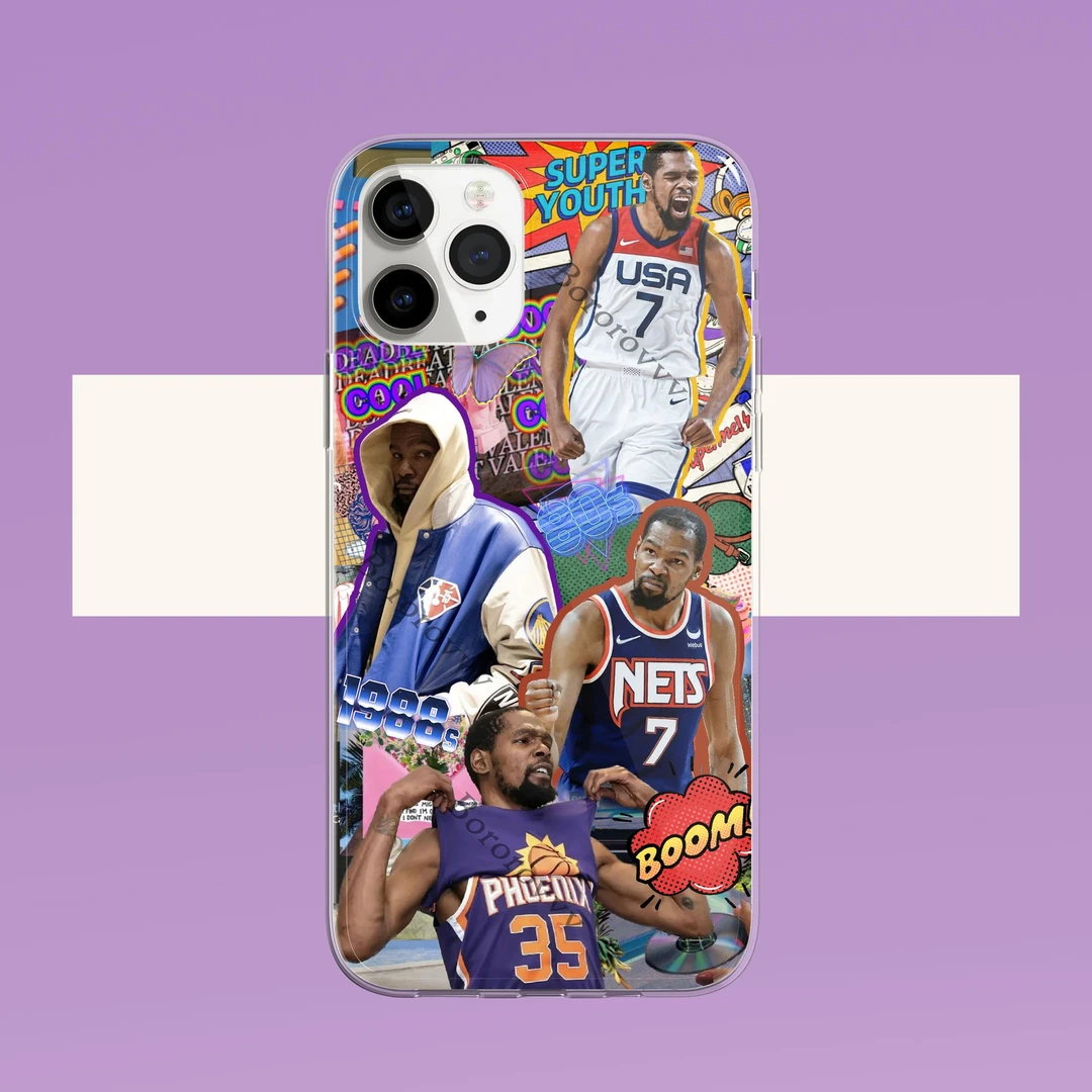 NBA凯文杜兰特手机壳 适用于苹果14安卓小米vivoOPPO三星华为红米