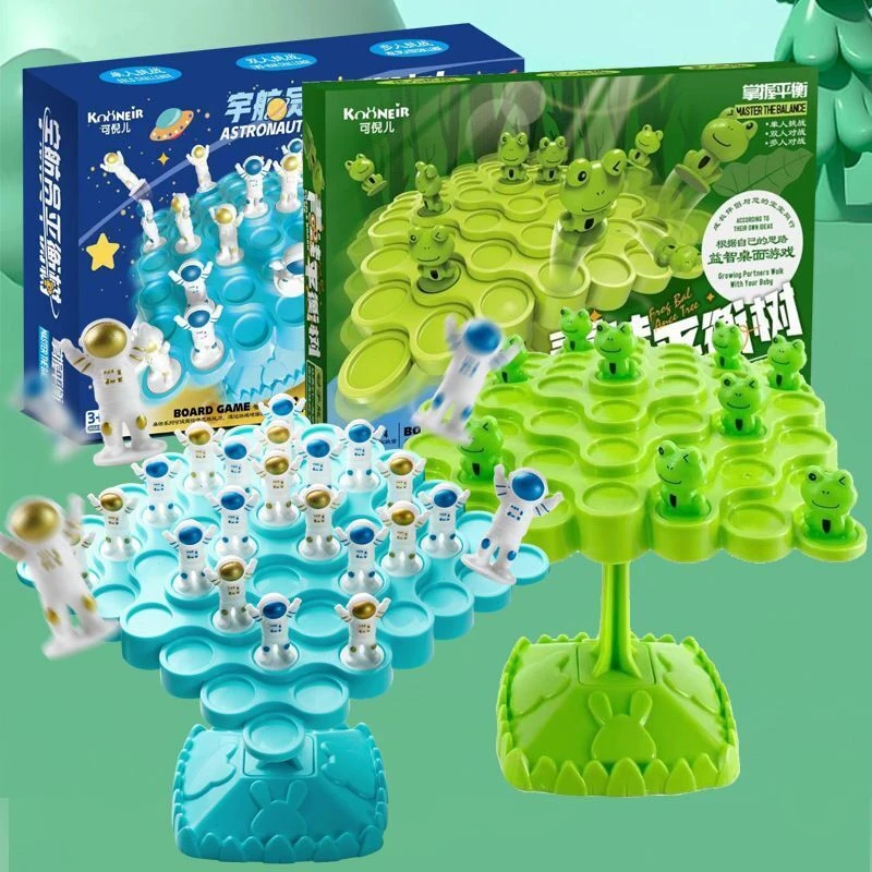 氧气猫】青蛙平衡树桌面游戏专注力训练儿童益智太空