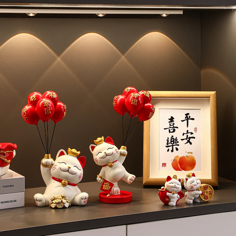 招财猫摆件家居入户门客厅电视柜酒柜玄关装饰品新房乔迁新居礼品