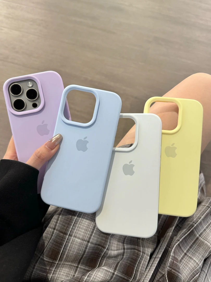 【高级感】大孔适用苹果16promax手机壳15液态硅胶iphone14简约1312