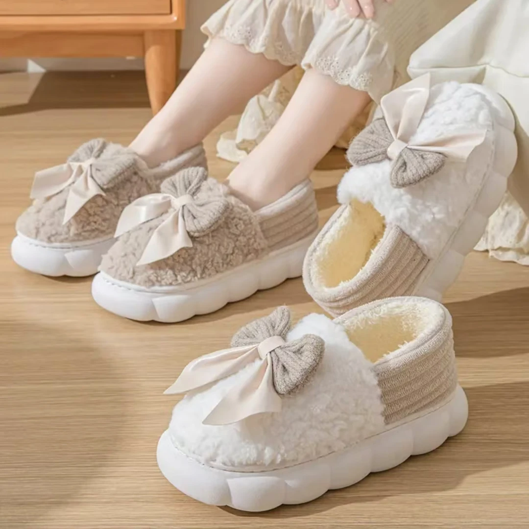 包跟厚底保暖拖鞋冬外穿家居加绒软糯月子鞋女秋冬季外穿毛绒产后