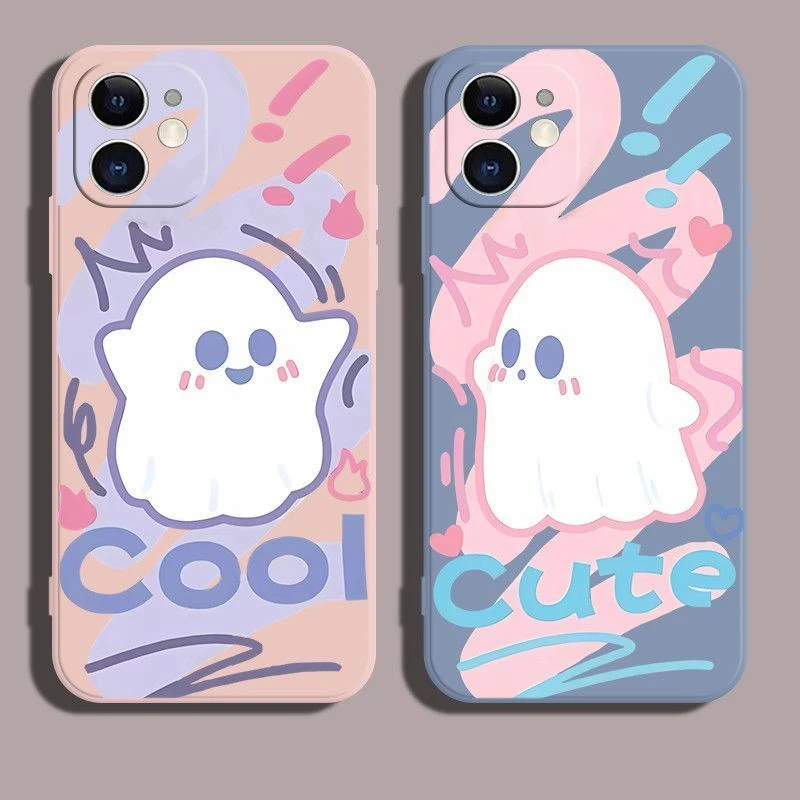 可爱幽灵闺蜜情侣手机壳苹果适用华为荣耀VIVOOPPOiPhone一加小米