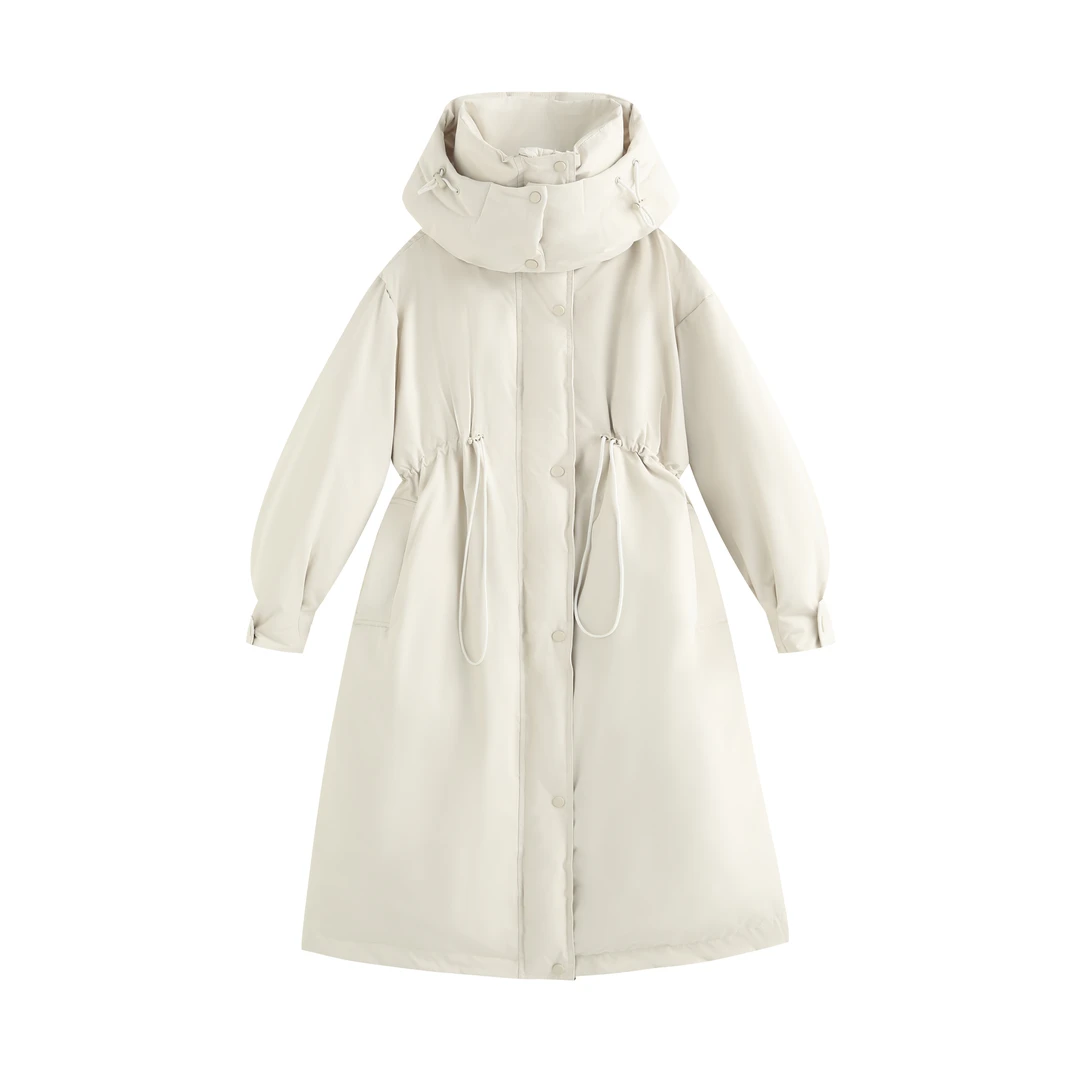 LBL2024年冬季新款连帽收腰风衣长款保暖羽绒服F24999
