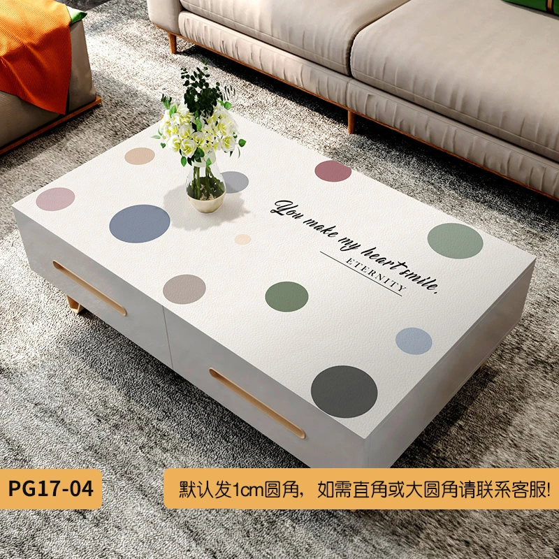 简约圆角茶几餐桌电视柜垫防水油烫免洗隔热家用长方形轻奢网红