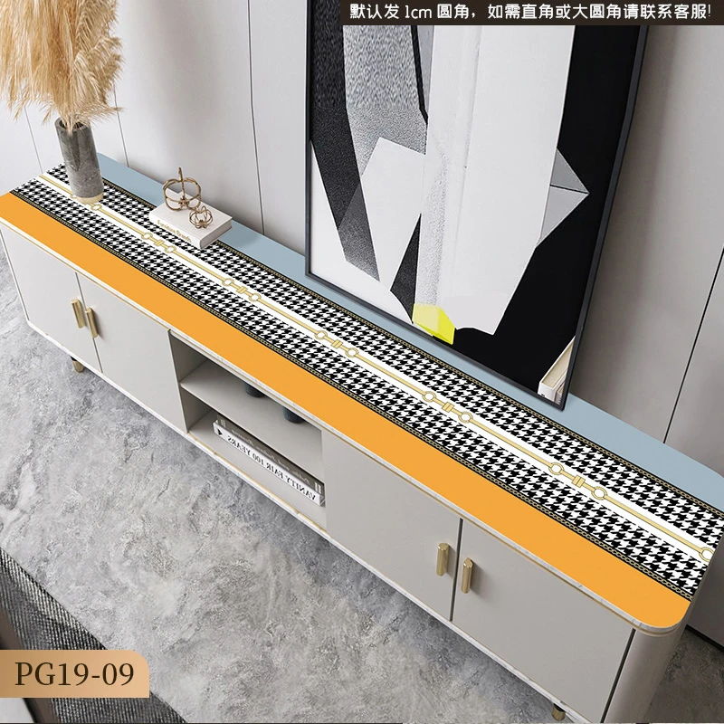 轻奢长方形电视柜茶几餐桌防水防油防烫轻奢现代免洗圆角家用加厚