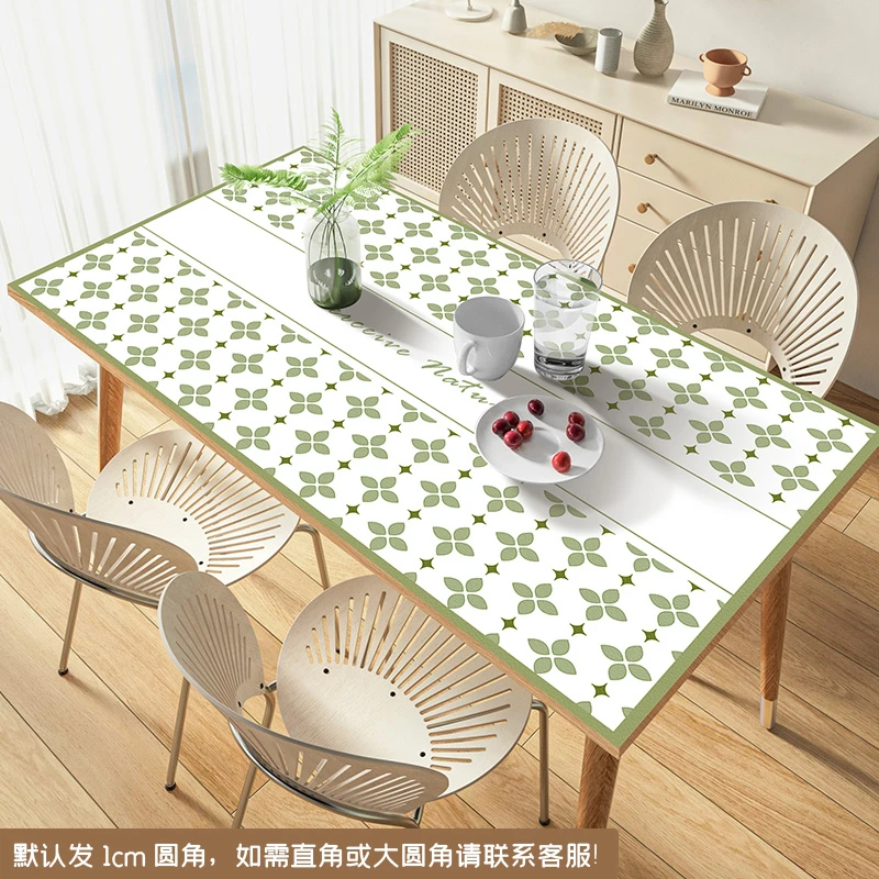 长方形家用茶几桌垫圆角防水防油直角免洗隔热防烫轻奢台防油桌布