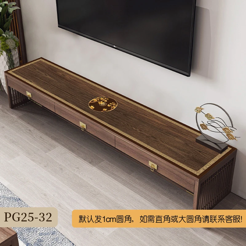 新中式家用长方形圆角电视柜垫直角防水防油免洗轻奢无异味皮革