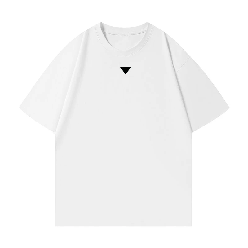 夏季男士小白T宽松阔版短袖男女同款休闲百搭T恤A001#
