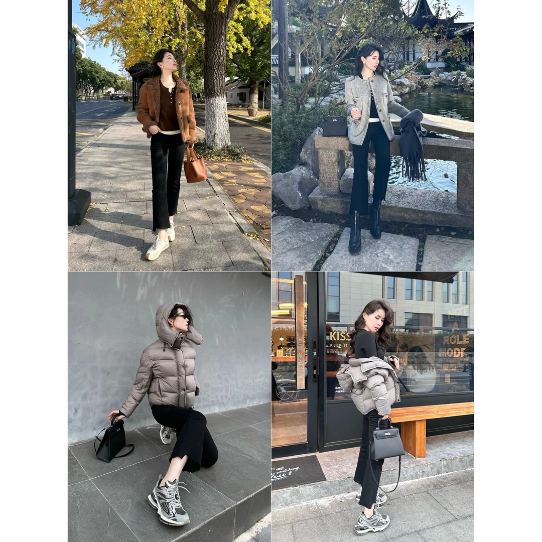 JUNJJ【显瘦神裤】厚款加绒超大弹力！秋冬保暖拉毛直筒裤牛仔裤女