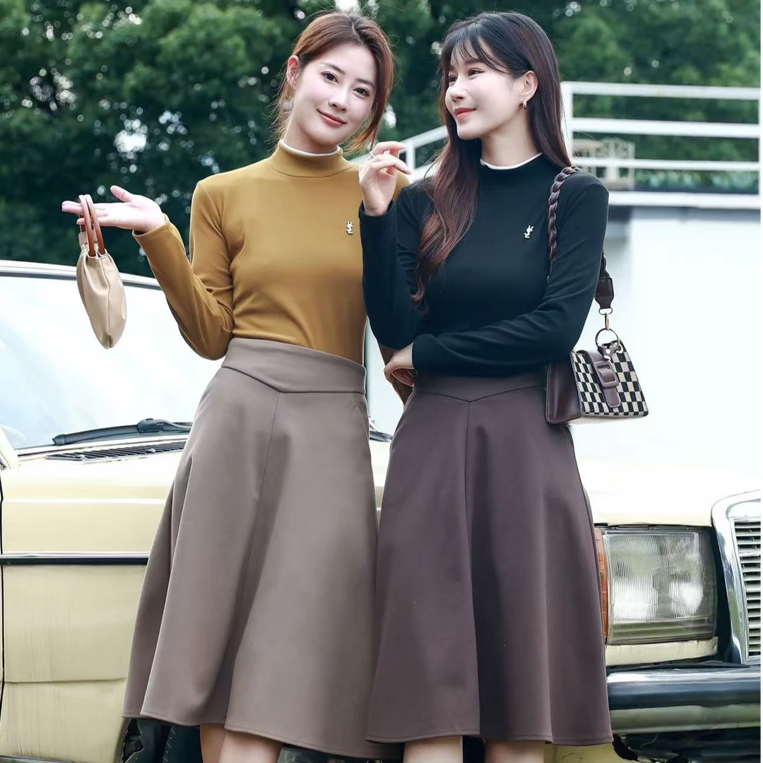 763#85-130斤高领保暖打底衫女