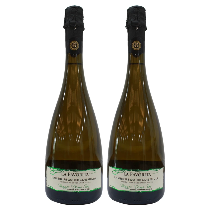 意大利原瓶进口蓝布鲁斯科致爱白起泡酒2瓶750ml*2瓶半干型气泡酒