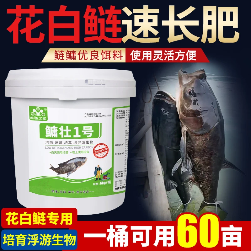 花白鲢速长肥鲢鳙大头鱼增产增肥水产养殖肥水培虫培藻鳙壮1号