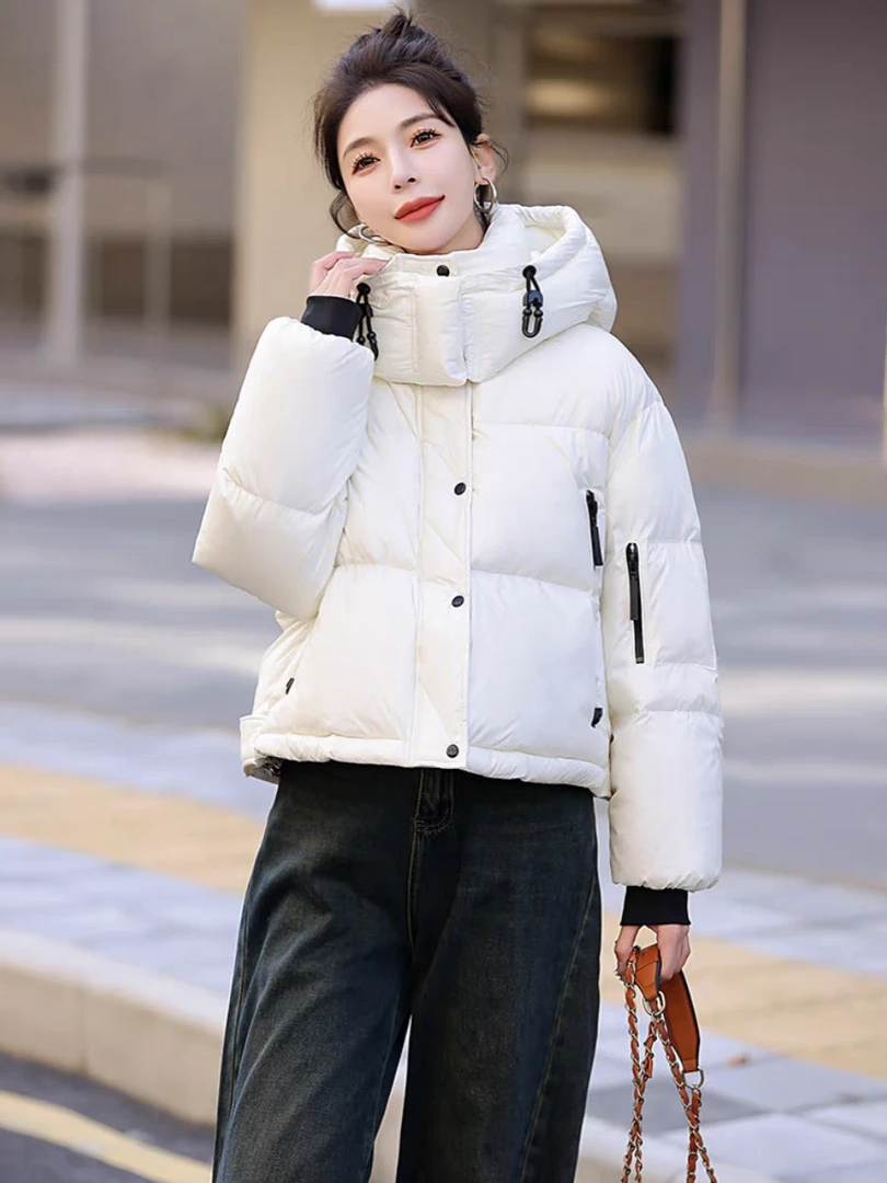 短款鹅绒服冬季女2024年新款时尚设计感小个子高端气质面包服外套