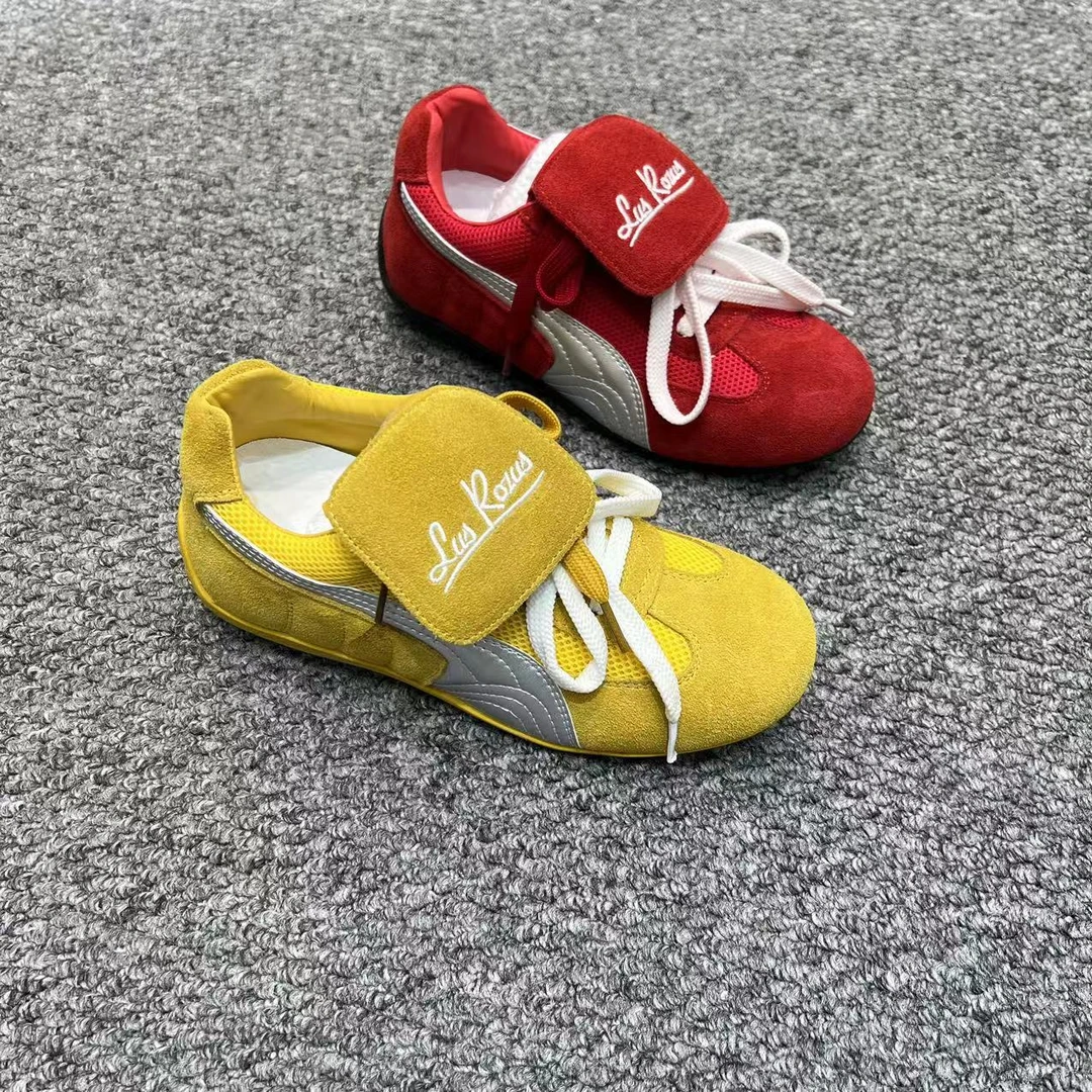 设计网面透气平底德训鞋女2024新夏百搭运动休闲鞋w140