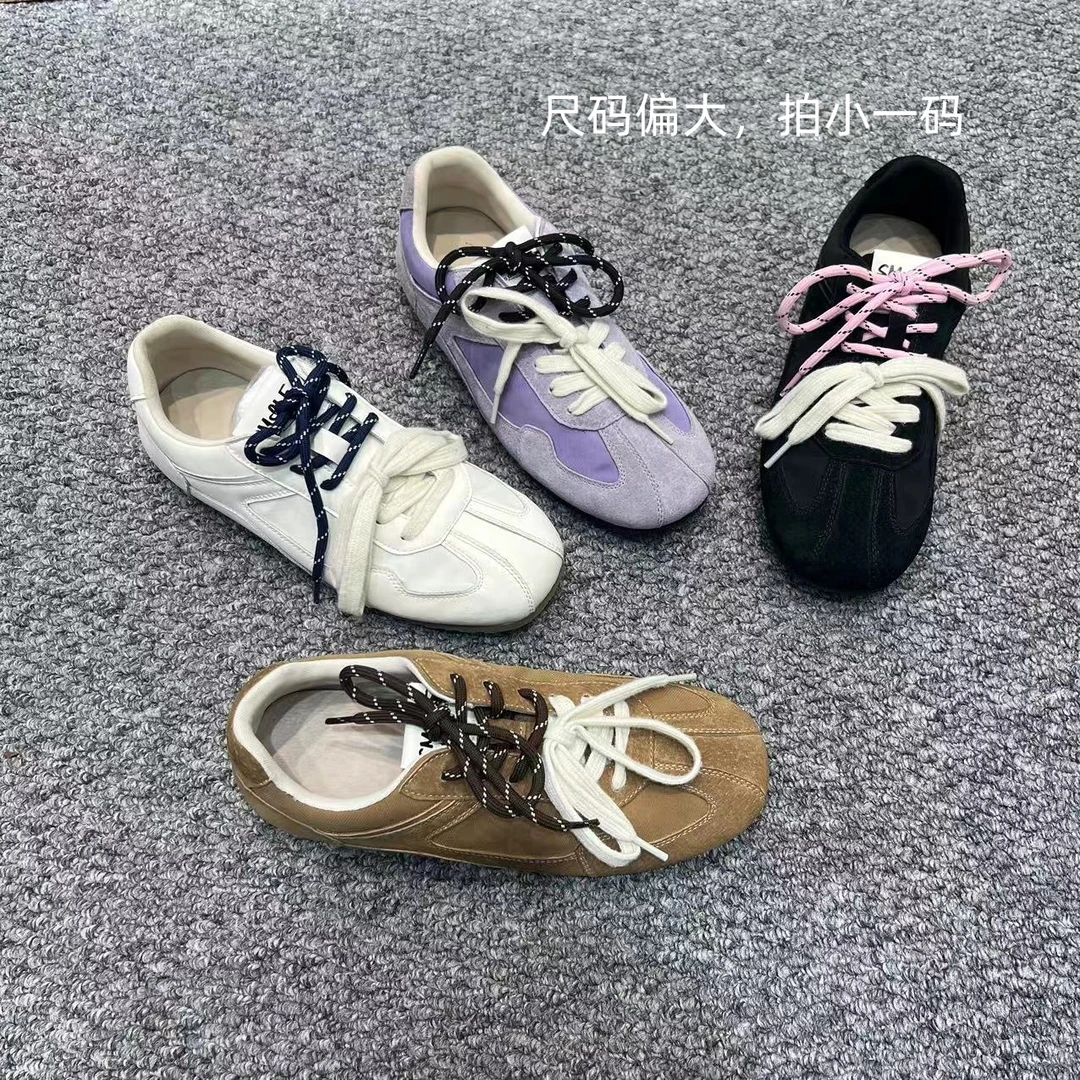 内增高复古德训鞋女2024年夏新透气阿甘鞋经典百搭潮流低帮w136