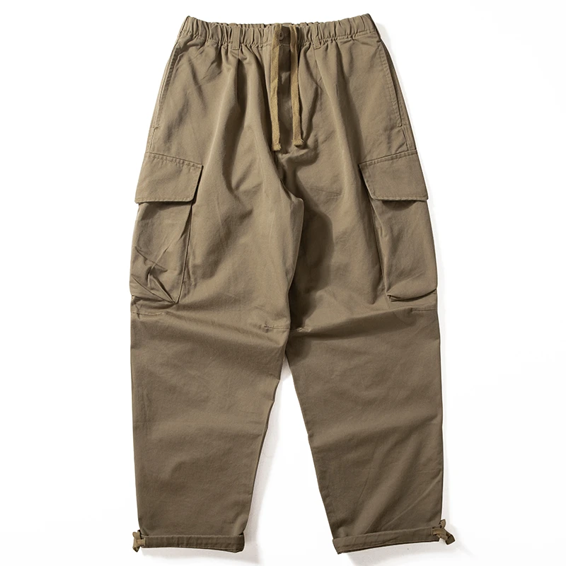 工装裤男2024春秋新款纯棉百搭休闲裤大口袋直筒宽松青春潮流裤子