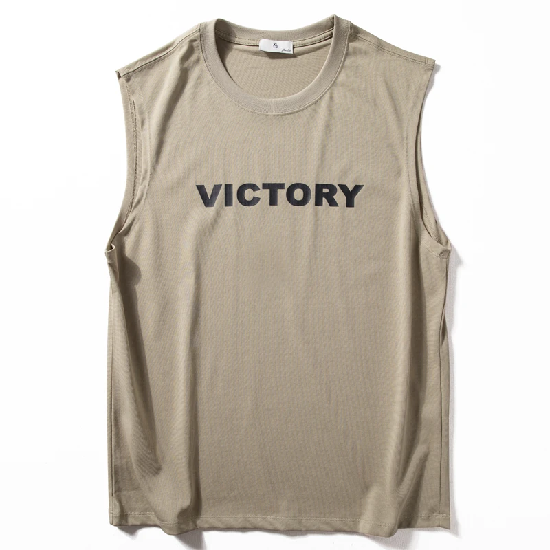 背心男士夏新款日常运动健身无袖坎肩薄款舒适透气宽松无袖男t恤