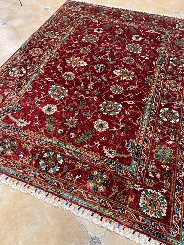 阿富汗手工羊毛地毯179 x241