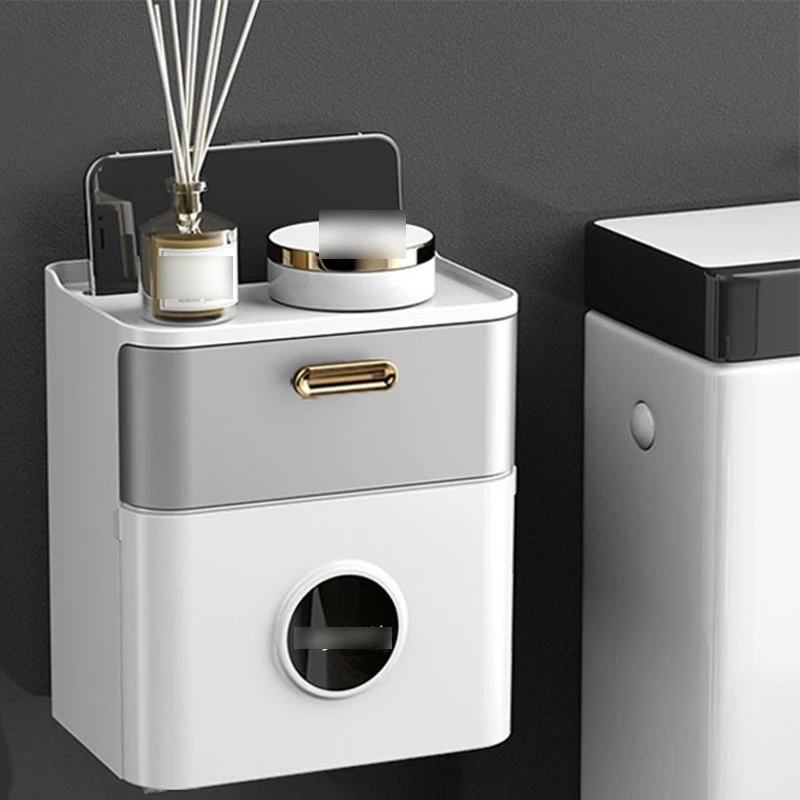 香彩纸巾盒壁挂式水厕纸盒免打孔抽纸盒卫生纸卷纸置物架