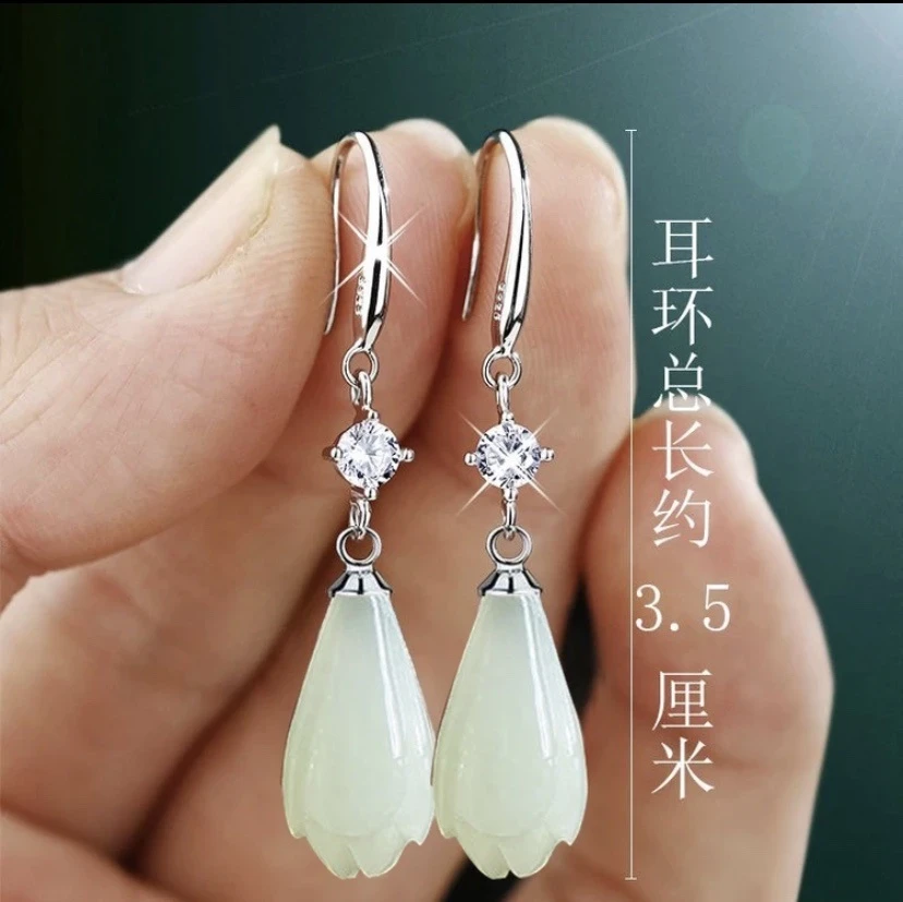 925银耳饰 中式古典耳坠s925纯银耳环女2025爆款气质民族风耳饰