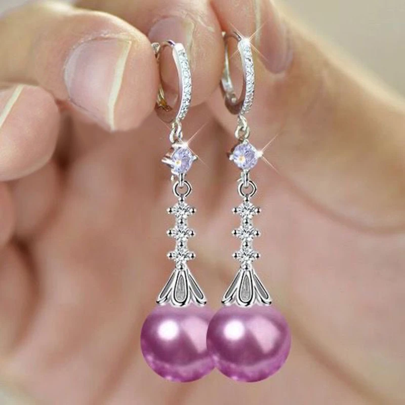 S925纯银玛瑙耳环气质高级感耳圈爆款百搭女显瘦中长款耳坠耳饰