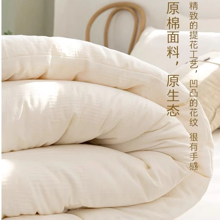 【全棉被芯20大豆纤维】品质高端被芯柔软纯棉提花春秋冬被子双人