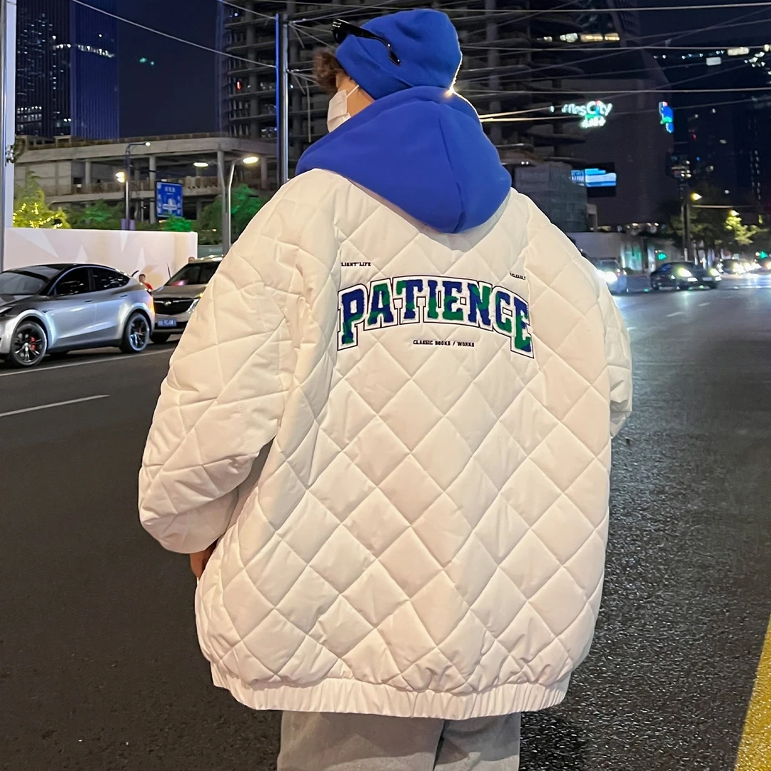 百搭宽松潮流港风潮连帽棉服男士新款加厚保暖情侣装棉衣外套7770