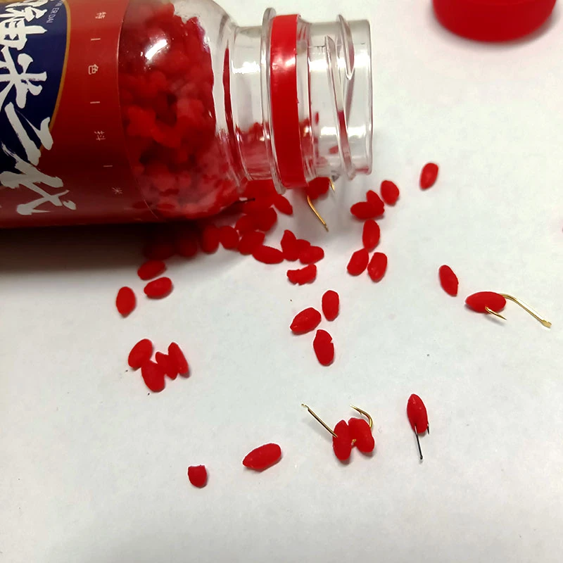 一杆行者逗米窝料抖米套餐钓米红色黄色钓鲫鱼新品二代挂钩抖米