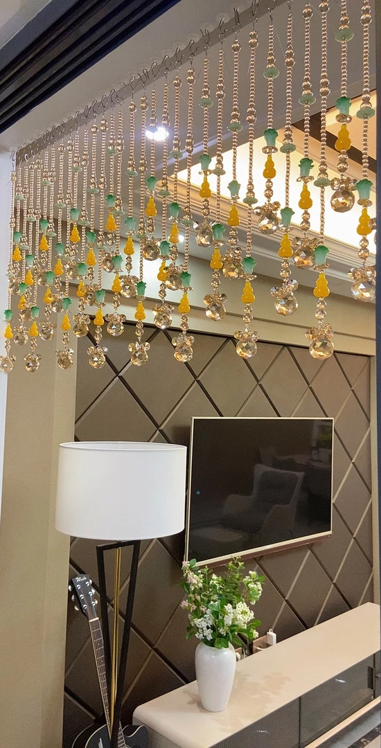 金色百福绿白菜雨淋 定制门帘