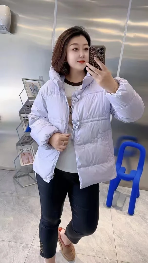 【聪姐推荐】163甜美减龄压花百搭款羽绒服（衣长73，胸围128）