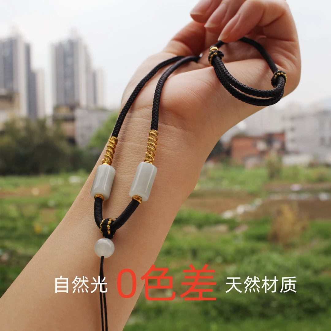玉绳小店 天然翡翠配饰挂件绳观音佛貔貅各种挂件绳牌子绳挂绳A69