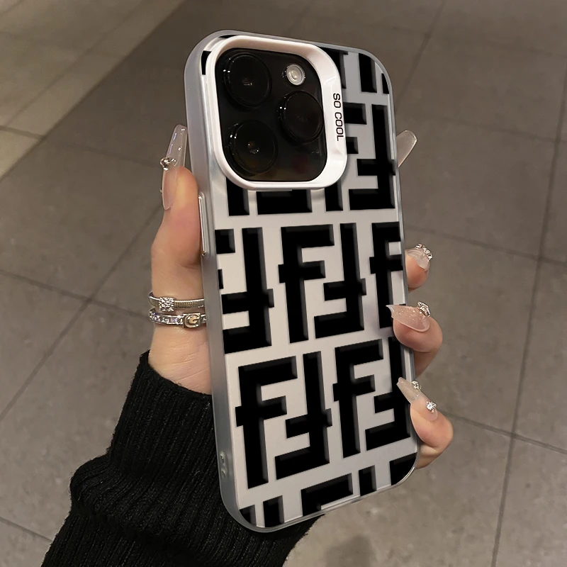 潮牌双F苹果15pro手机壳iphone14/13高级12保护套11网红xs磨砂xr