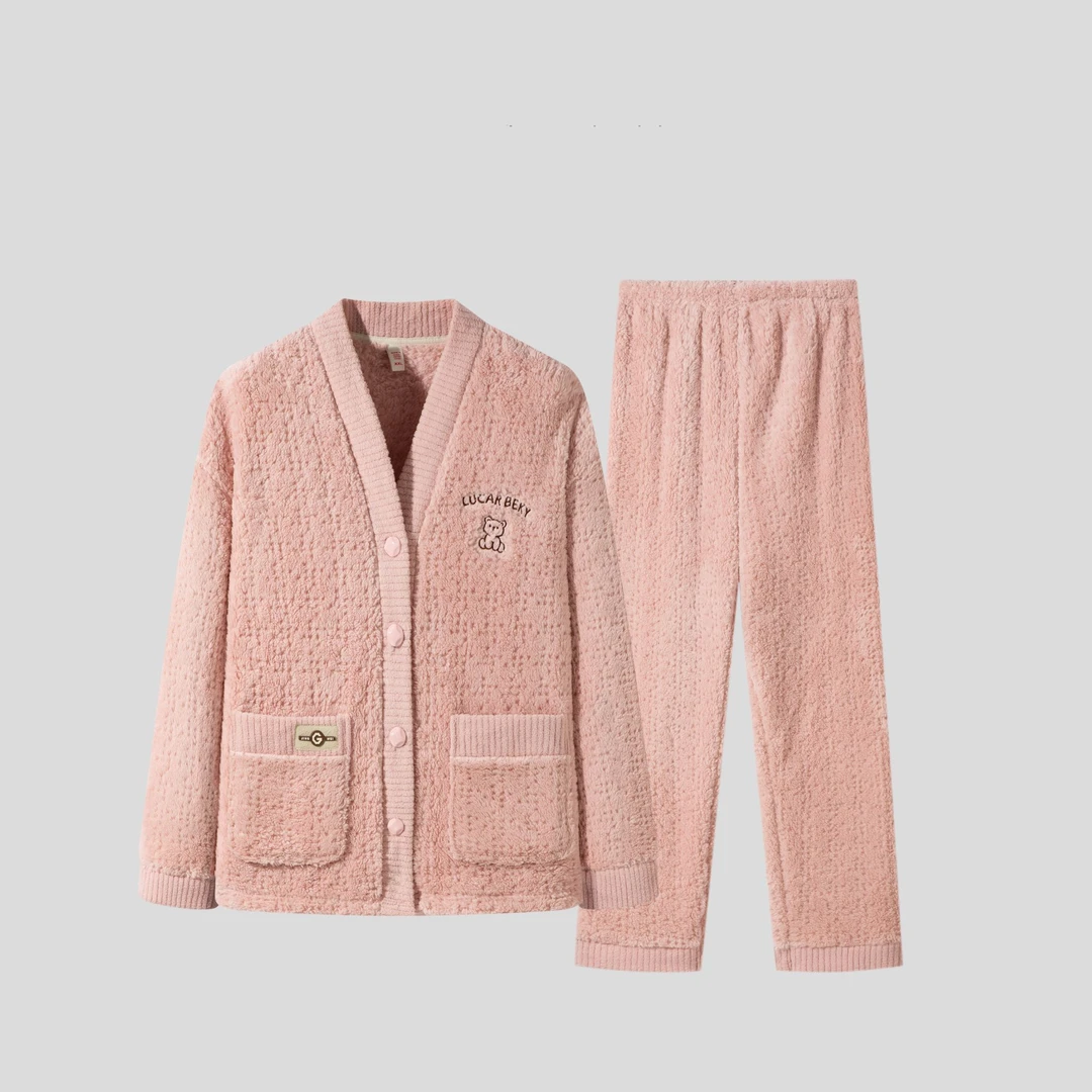 2024新款女款休闲简约睡衣家居服两件套套装2818