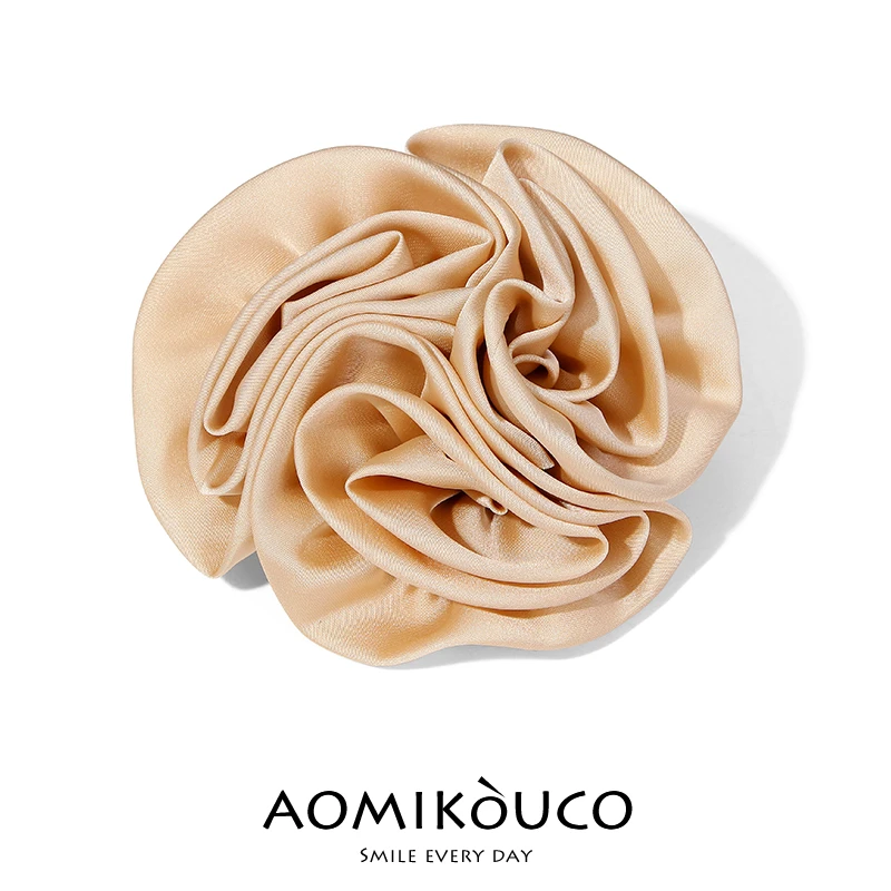 非金属布艺胸针 新中式褶皱艺术花朵手工布艺别针西装礼服配饰075