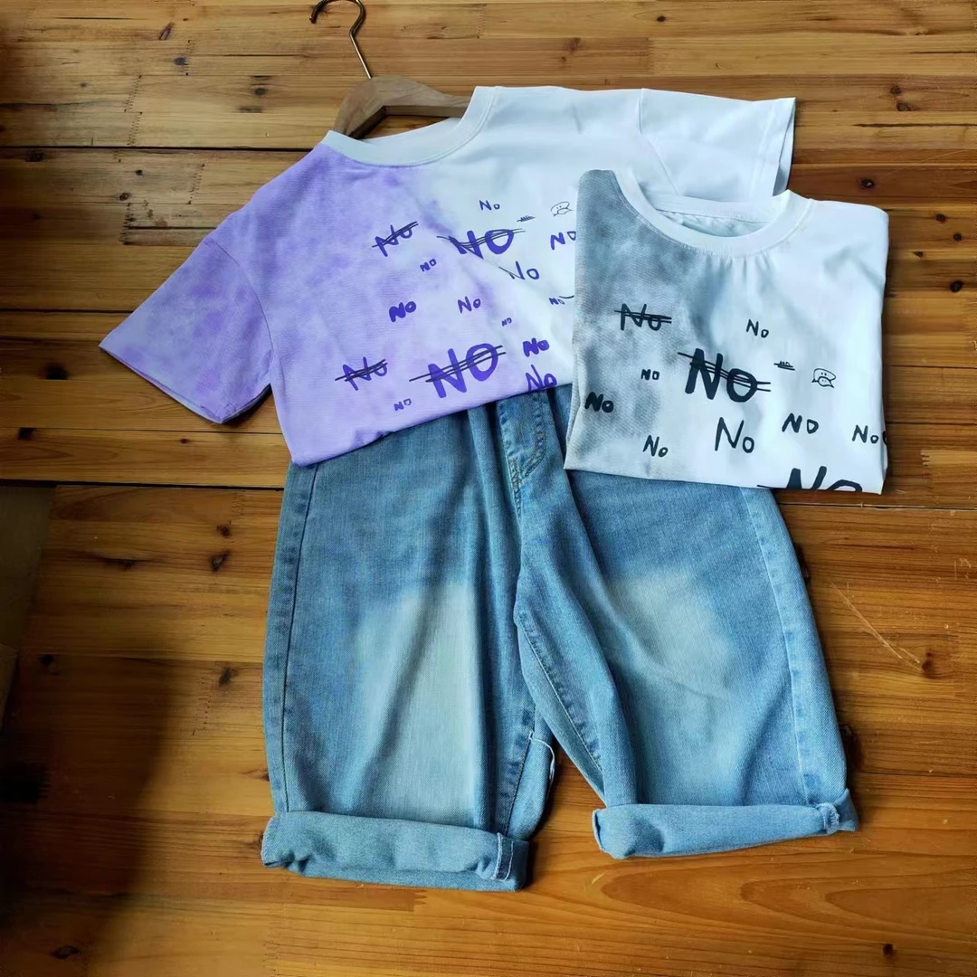 A115壹笔大童夏季短袖T恤N字母9080