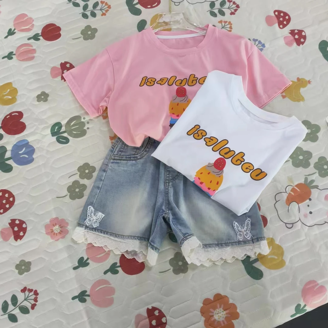 k109小语儿童夏季冰淇淋款短袖T恤