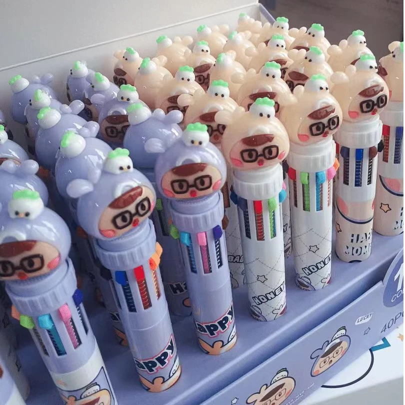 Y021儿童新款可爱多色手账笔10色